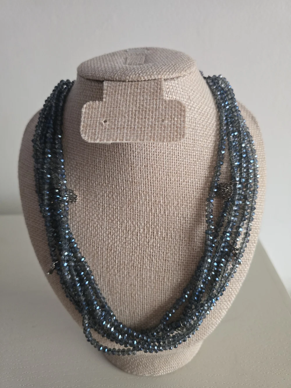 Multi-Strand Faceted Bead Necklace